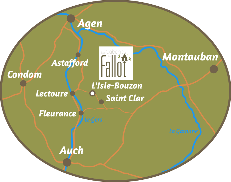 Carte des alentours de Fallot