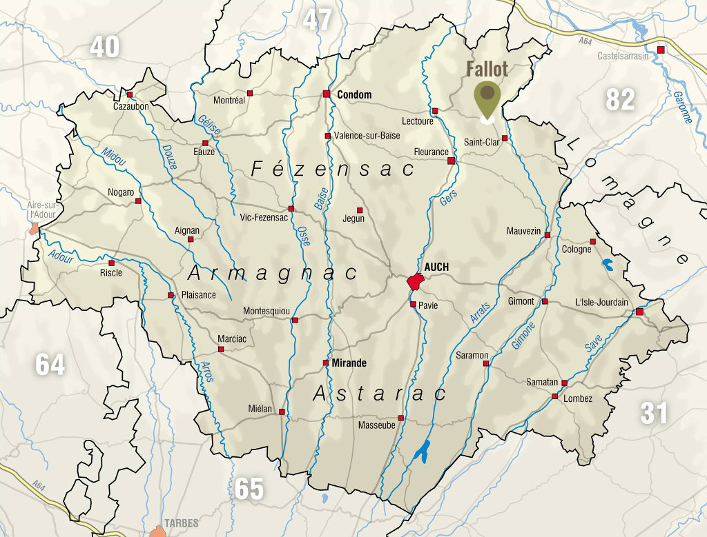 Carte du Gers
